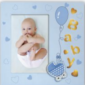 Cadre carré avec Illustration Roudoudou pour Chambre Enfant bébé 25x25cm